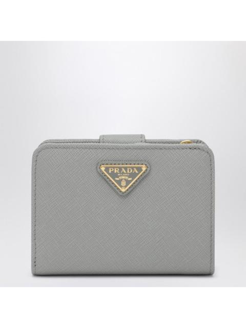 Prada Prada Small Light Grey Saffiano Wallet Women