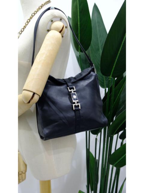 GUCCI Authentic Gucci Black Jackie Leather Shoulder Bag