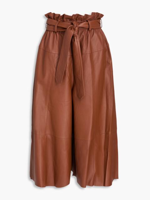 Zimmermann Ruffled leather culottes