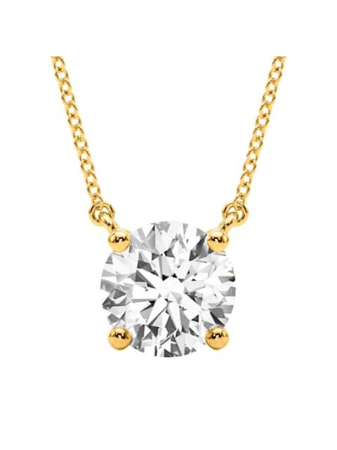 Other Designers Maulijewels 1.00 Ct Lab Grown White Diamond Pendant Necklace in 14k gold For Women (EF-VS1,) Classic