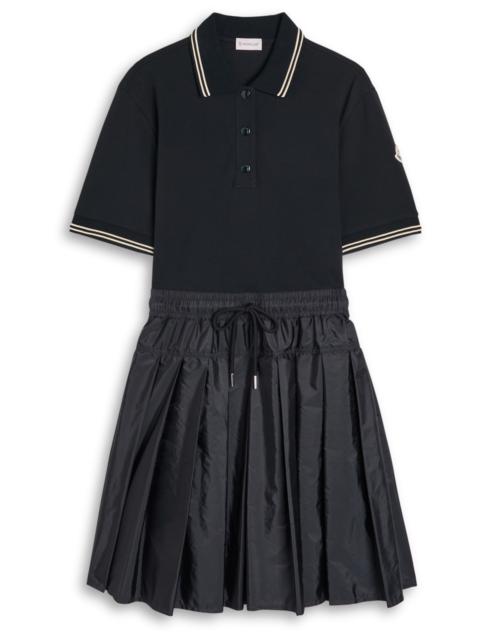 Moncler Moncler Piqué Cotton and Shell Mini Skirt