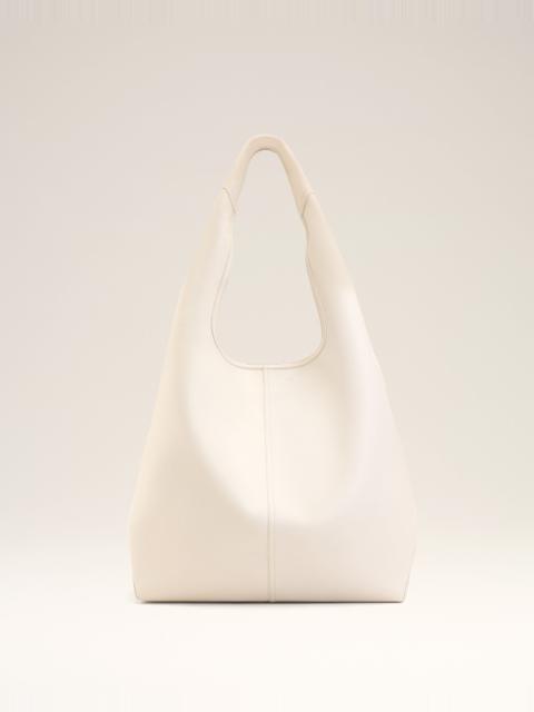 AMI Paris WHITE SOFT LEATHER ETIENNE HOBO BAG