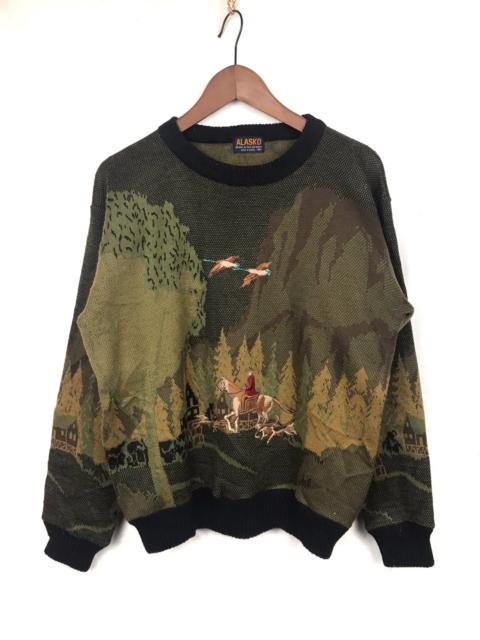 Other Designers Japanese Brand - Forest full print with some embroidery on sweater knitwear