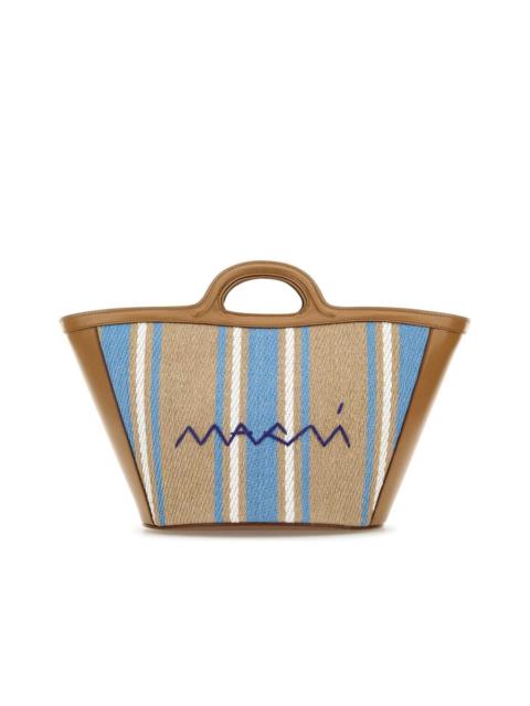 Marni Embroidered Canvas Tropicalia Bucket Bag