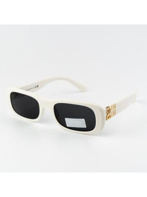 Miu Miu NEW Miu Miu MU08ZS 1425S0 GLIMPSE Ivory Grey Rectangle Women Sunglasses