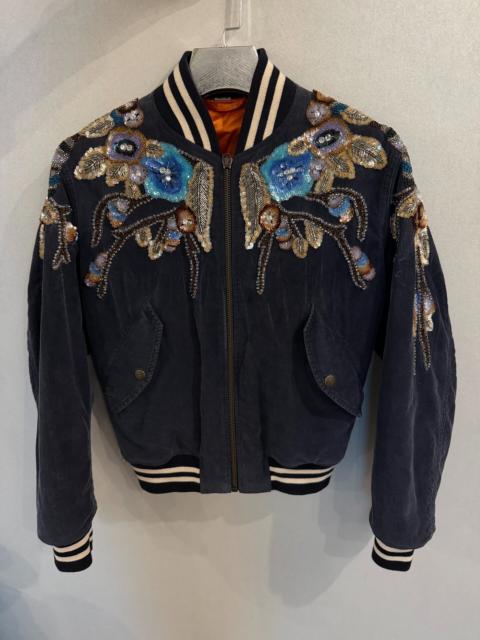 GUCCI Gucci Sequin and Feather Embroidered Jacket