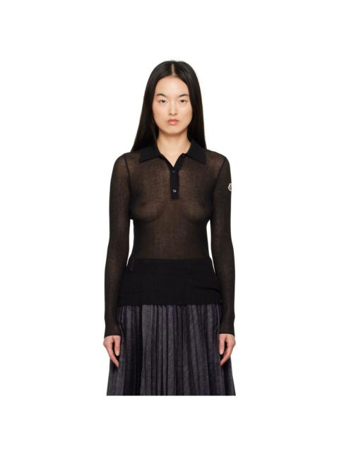 Moncler Black LS Polo