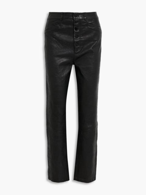 Other Designers Stella leather straight-leg pants