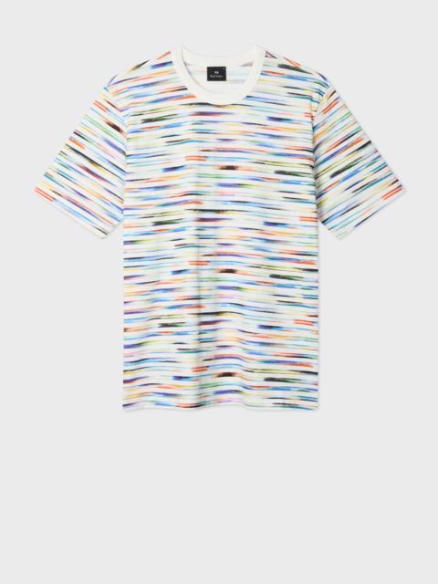 Paul Smith White Multicolour Stripe T-Shirt