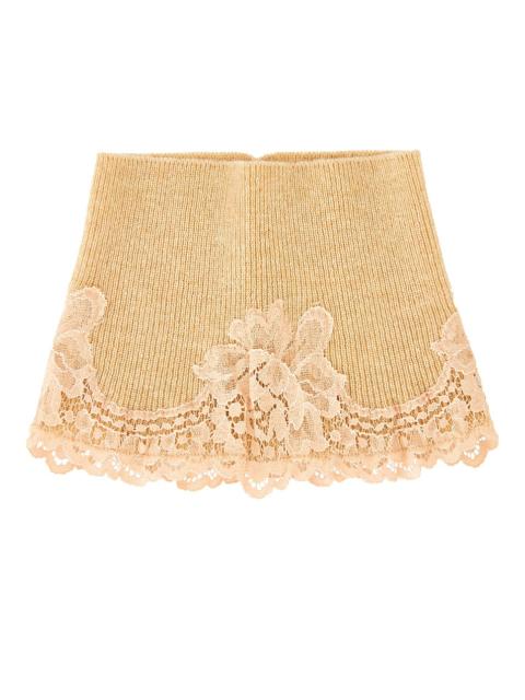 Valentino V Logo Cashmere Lace Headband