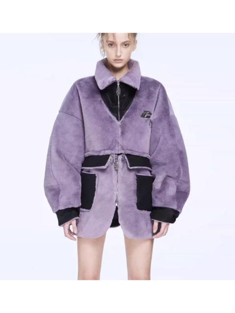 Other Designers 24ans leather fur jacket size L