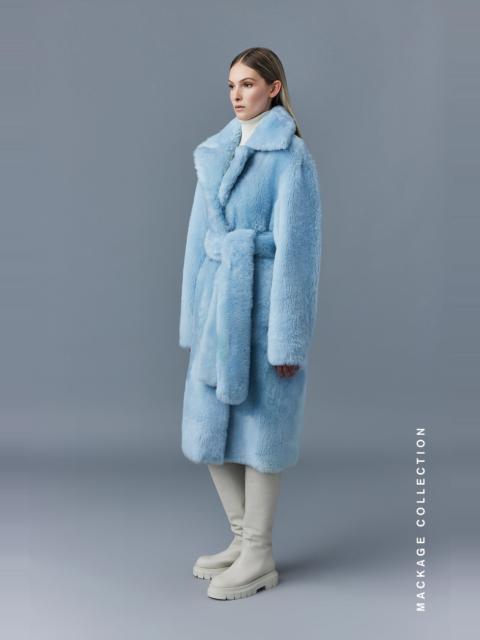 MACKAGE ETIENNE Shearling coat with belt