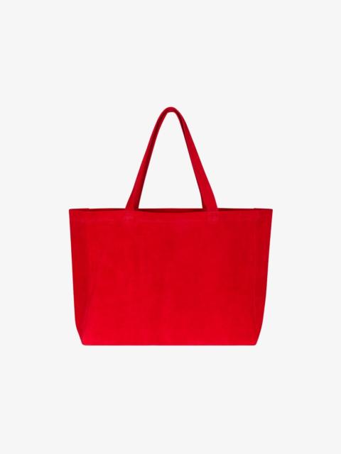 SPRWMN RED SUEDE EVERYDAY TOTE
