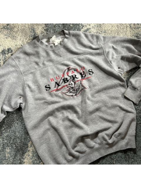 Other Designers NHL - LATE 90s MiD 2000s LEE SPORT BUFFALO SABRES PANELED CREWNECK