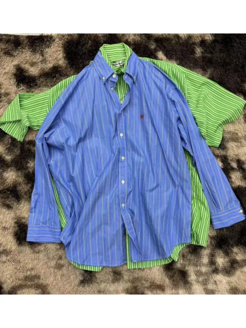 BALENCIAGA Balenciaga Blue and Green Two-piece Shirt