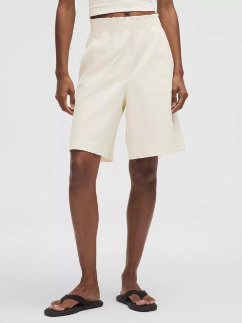 lululemon Stretch Woven Ruffle-Waist High-Rise Short 9"