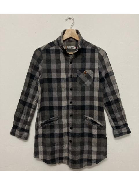 Bape Button Up Checker Flannel Shirt Made in Japan