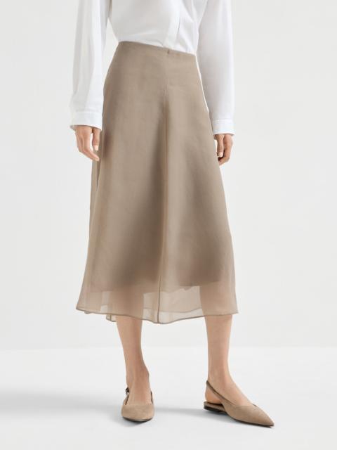 Brunello Cucinelli Crispy silk circle skirt