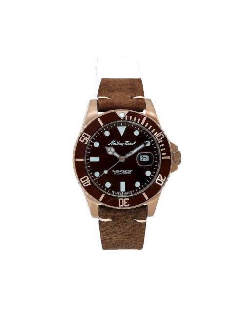 Other Designers Mathey-Tissot Mathy Vintage Quartz 42 mm Brown Dial Men's Watch H9010PLRM