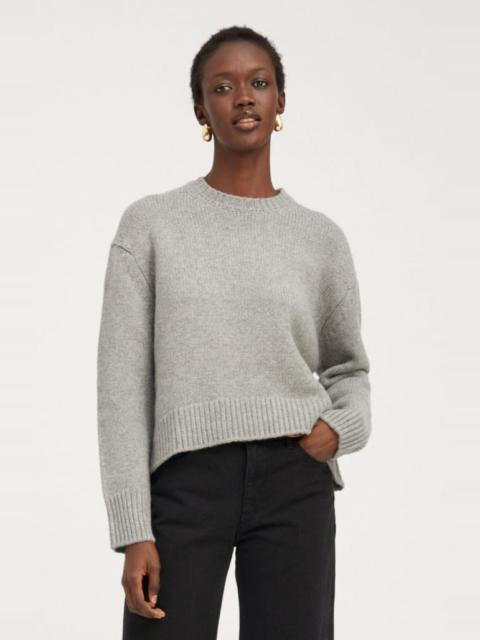 SPRWMN GREY HEAVY CASHMERE SWEATER