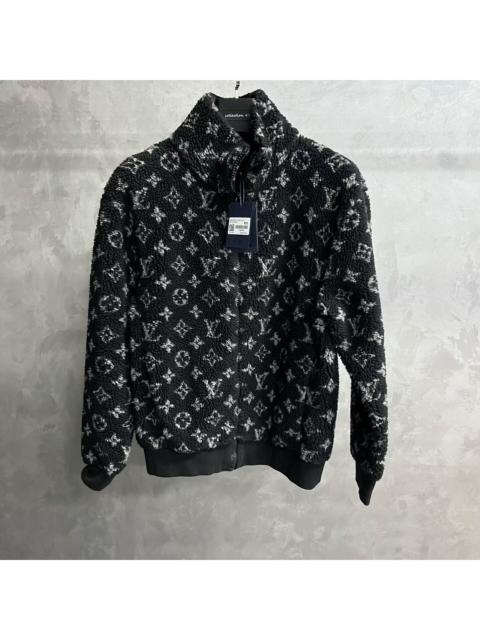 Louis Vuitton Louis Vuitton Black All-Over Jacquard Fleece-Feel Jacket