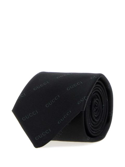 GUCCI Gucci Men Black Silk Tie