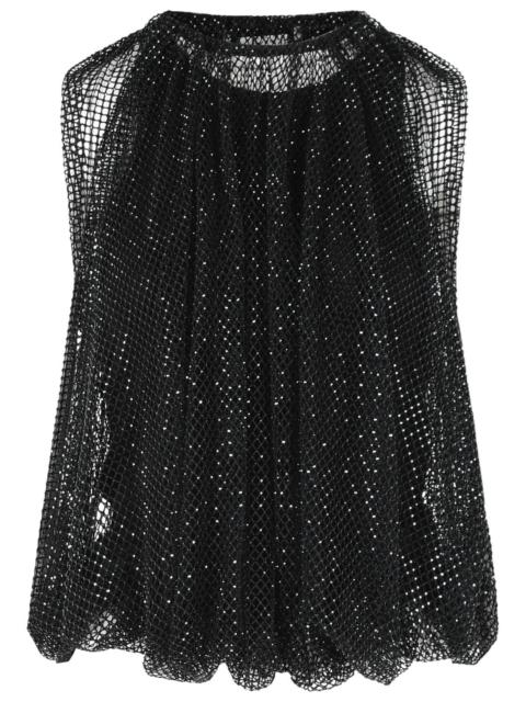 Sportmax Sportmax 'Nodo' Mesh Top With Black Crystals Women