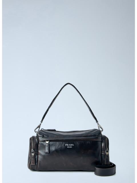 Prada Prada Men Distressed Nappa Leather Shoulder Bag