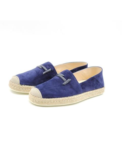 Tod's Tod's Suede Whipstitched Espadrilles Navy 40