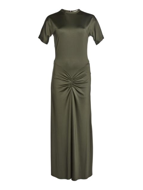 Victoria Beckham Gathered Waist Shirt Dress olive
