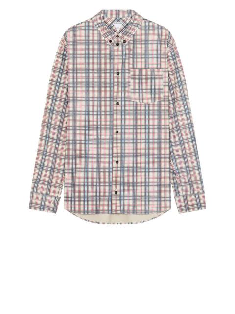 Bottega Veneta Bold Check On Nubuck Shirt