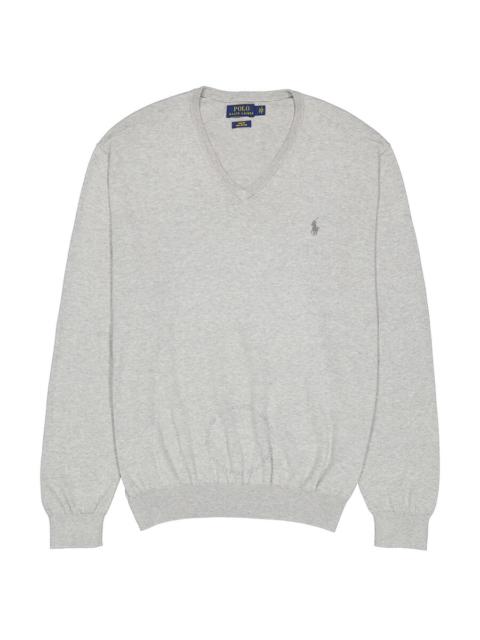 Polo Ralph Lauren - Polo Ralph Lauren Light Gray Classic-fit V-neck Pullover