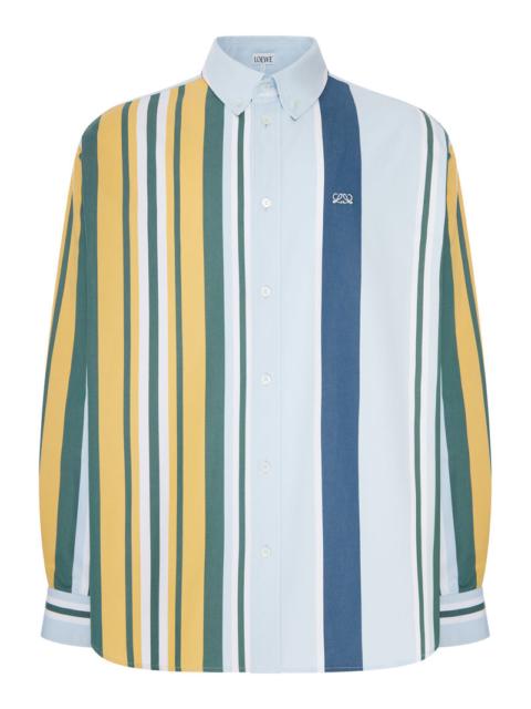 Loewe Loewe Men Mid-Weight Striped Cotton Twill Shirt