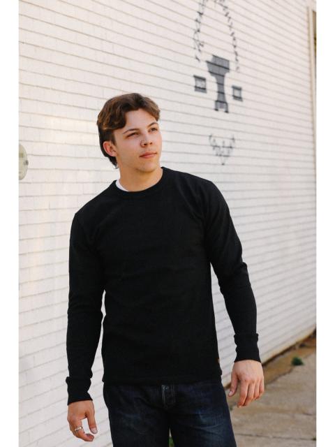 Iron Heart 11OZ COTTON KNIT CREW NECK SWEATER- BLACK IHTL-1501-BLK