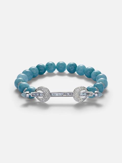 ANANYA Chakra 18kt white gold bracelet with aquamarines and diamonds
