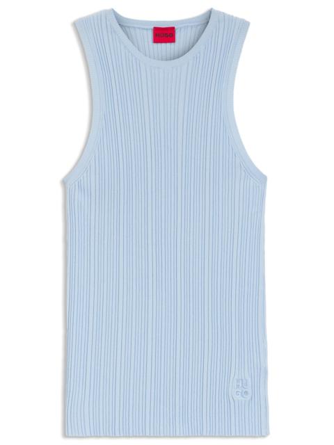 HUGO SLEEVELESS TOP WITH IRREGULAR RIB