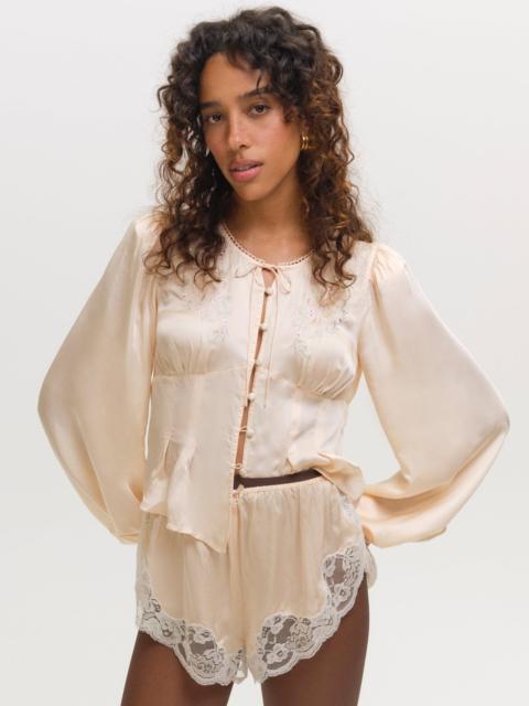 For Love & Lemons Betsy Bow Blouse