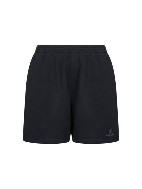 BALENCIAGA Black dry fleece Nano BB shorts