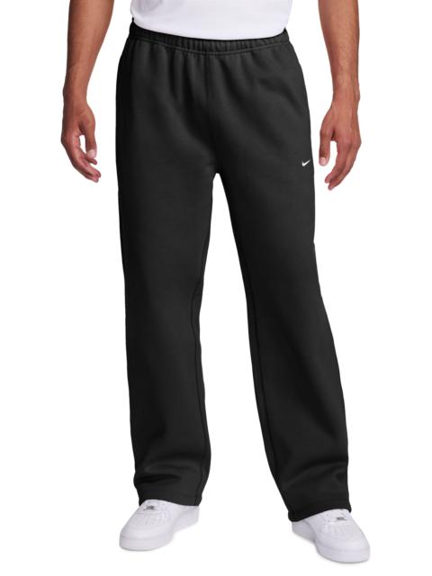Nike Solo Swoosh Fleece Sweatpants in Black/White at Nordstrom