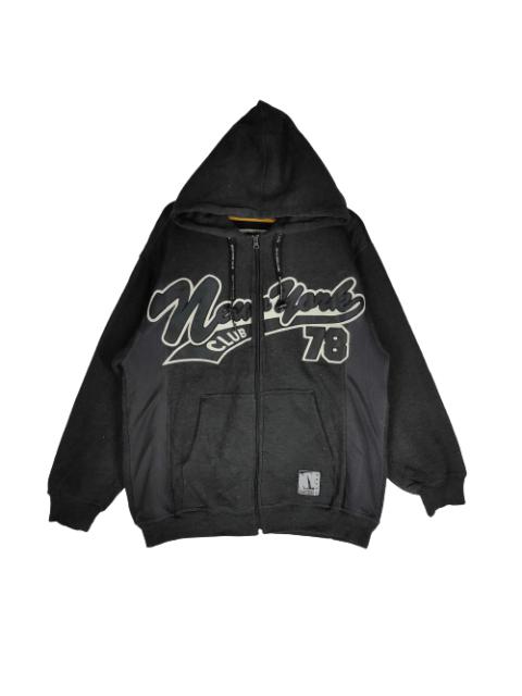 Other Designers NEW YORK CLUB Big Logo Embroidery Full Zip Hoodies