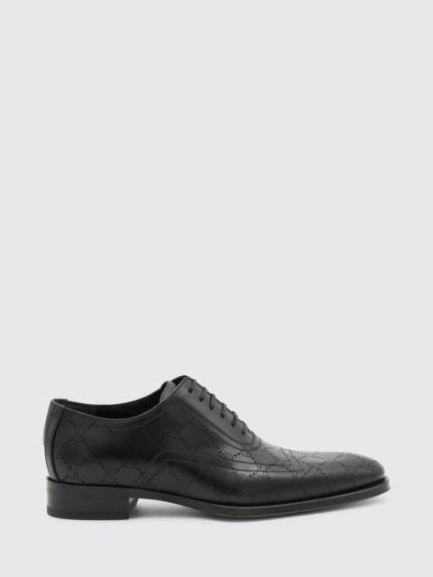 GUCCI Gucci Men Gucci Perforated Gg Monogram Leather Oxford Shoes