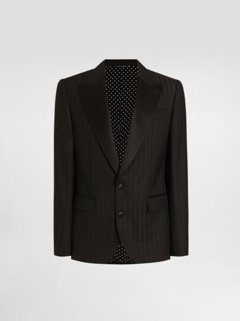 Dolce & Gabbana Pekin wool jacquard single-breasted sicilia light jacket