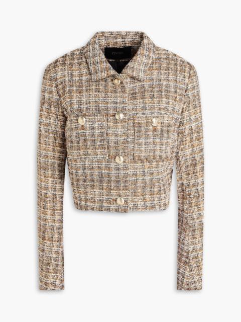maje Cropped metallic tweed jacket