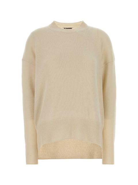 Jil Sander Jil Sander Women Ivory Cashmere Oversize Sweater