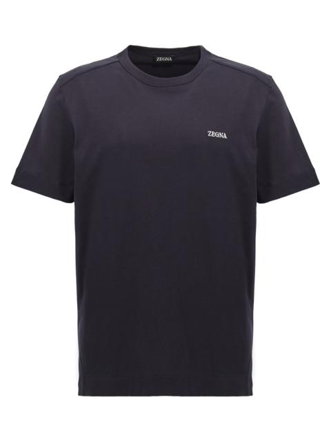 Zegna Men Logo Embroidery T-Shirt