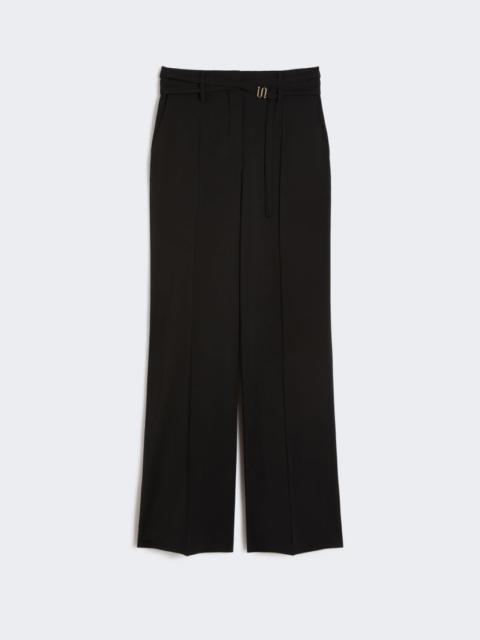 Sportmax Flared stretch woollen cloth trousers - black