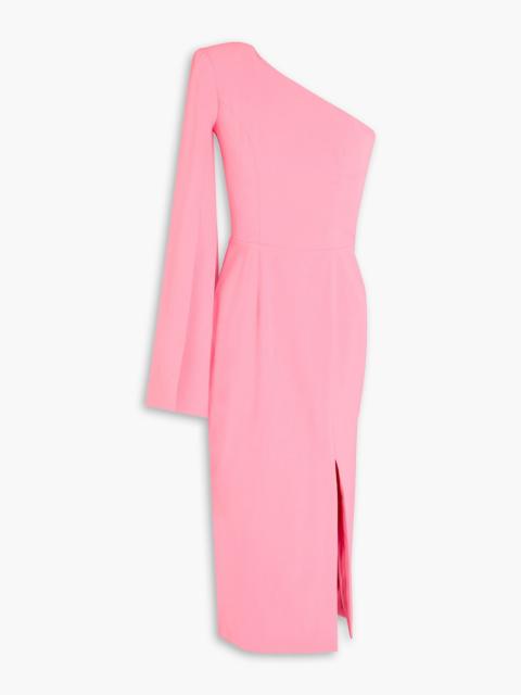 Other Designers One-sleeve crepe midi dress