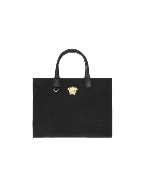 VERSACE VERSACE Small Black Leather Shoulder Bag New & Authentic