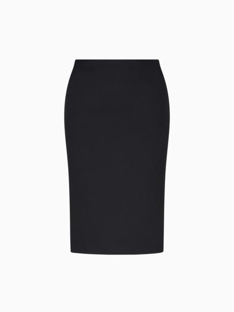 GIORGIO ARMANI TECHNICAL SCUBA FABRIC PENCIL SKIRT