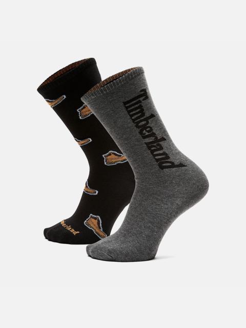 Timberland 2-Pack Timberland® All Over Print Crew Sock